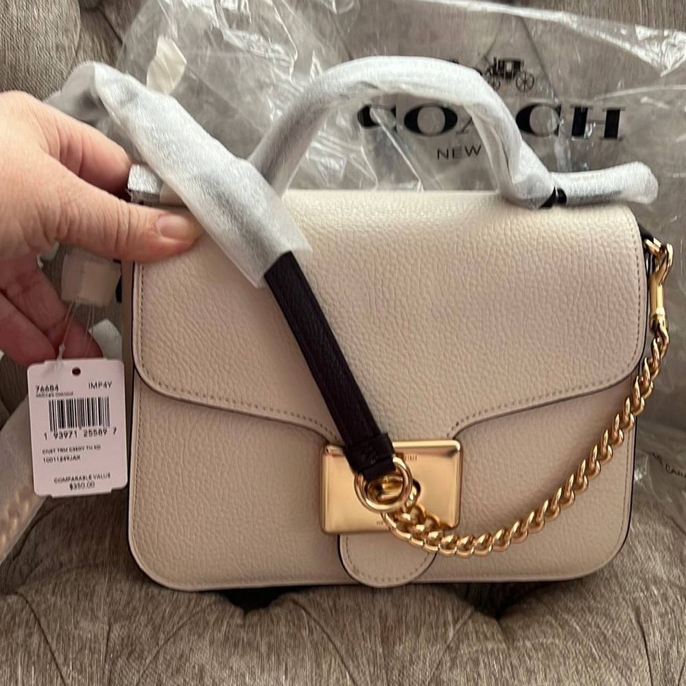 COACH Cassidy Crossbody in Chalk/Oxblood NWT